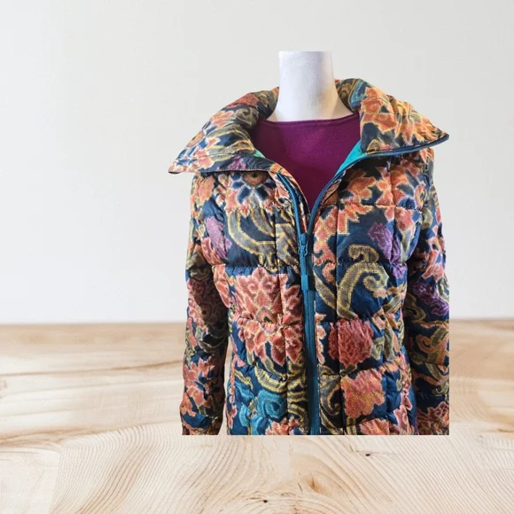 Burton Ak Multicolor Floral Puffer Jacket - Picture 3 of 6